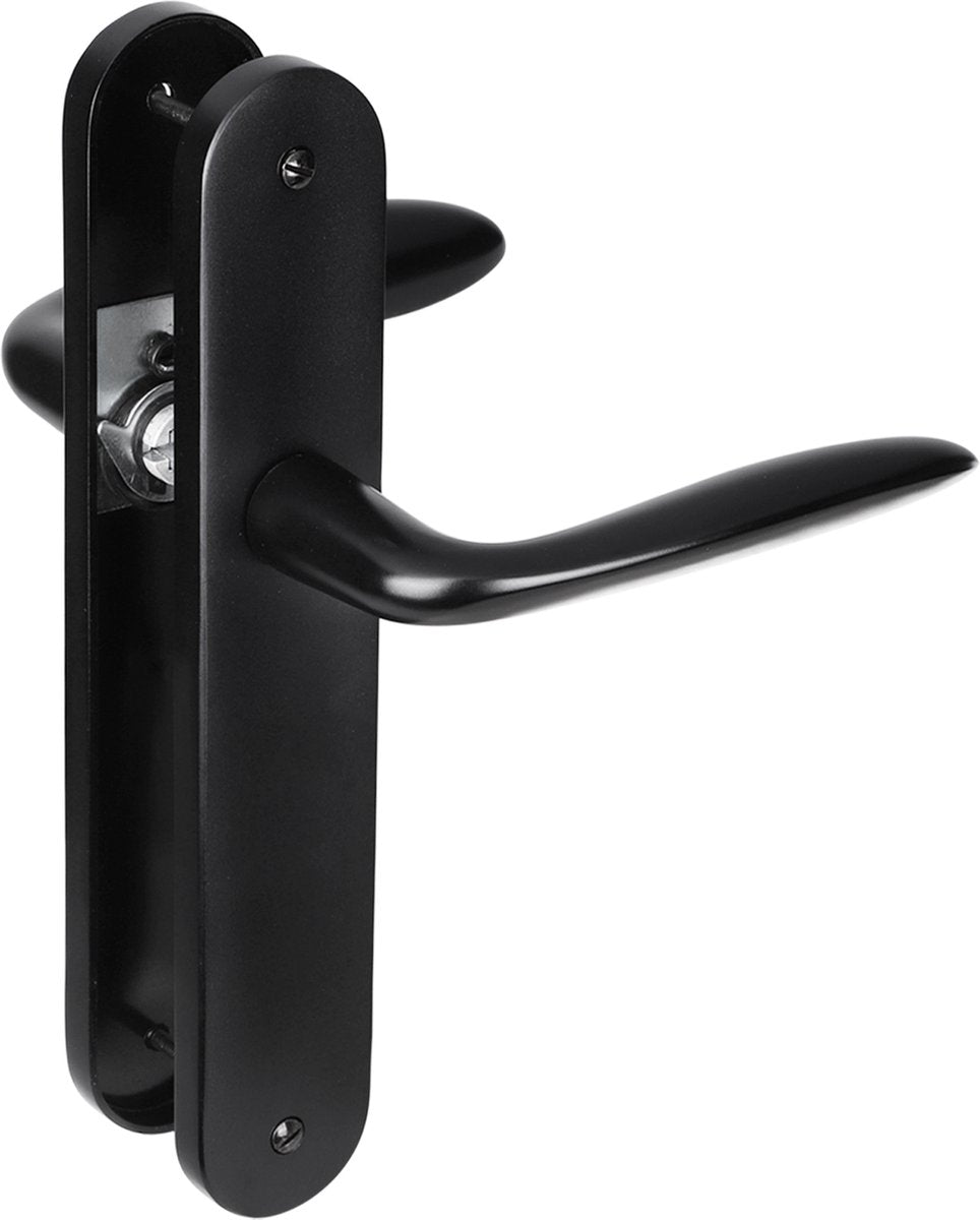 Taburete Impresso Lake con escudo ovalado ciego tornillo aluminio negro