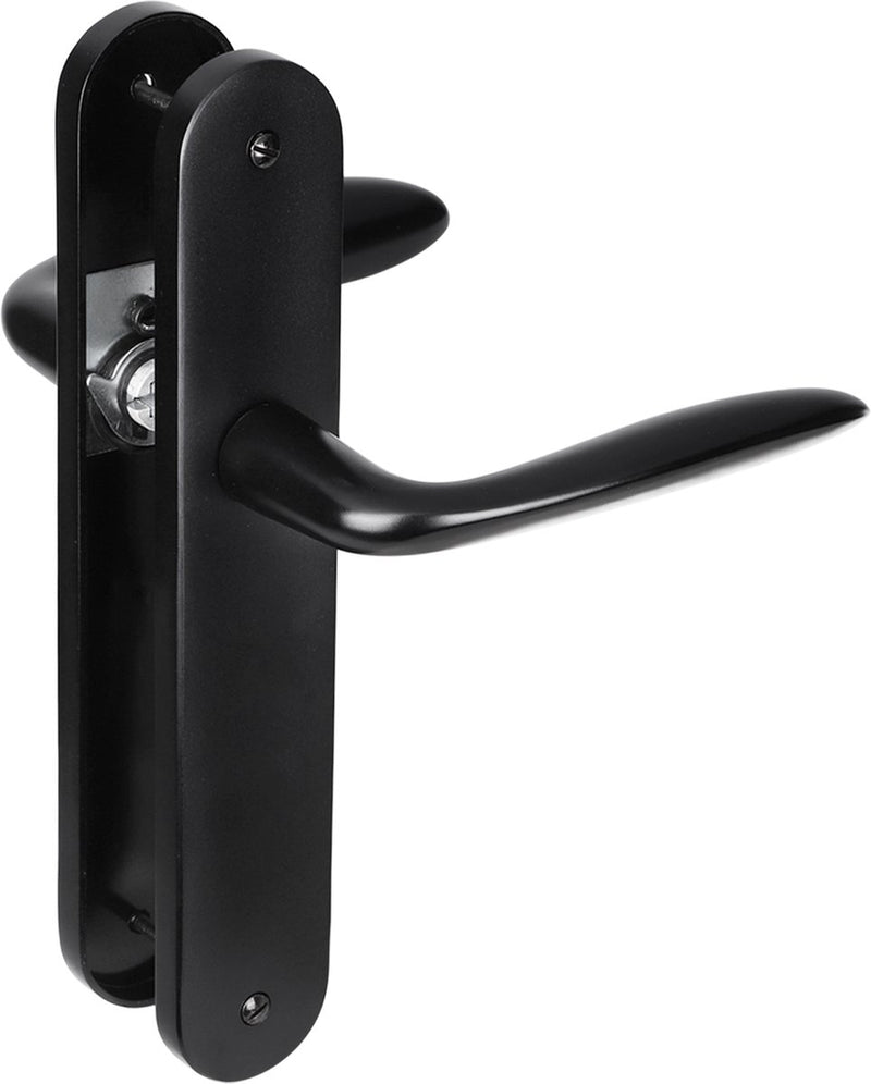 Taburete Impresso Lake con escudo ovalado ciego tornillo aluminio negro