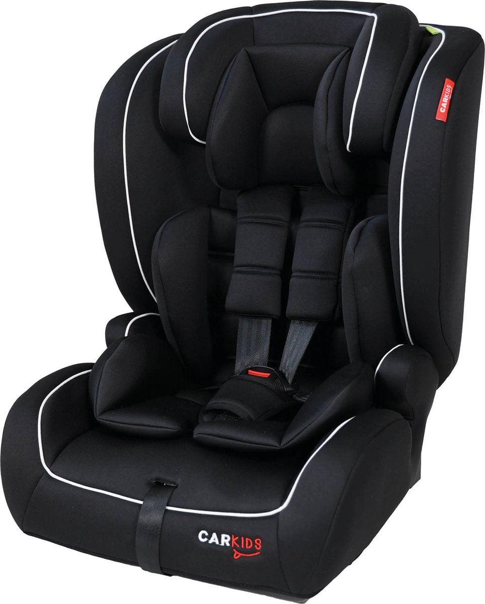 Seggiolino auto Carkids i-size Jessie - conforme allo standard i-size r-129 - per bambini da 76 a 150 cm - con connessione isofix top tether - bianco e nero