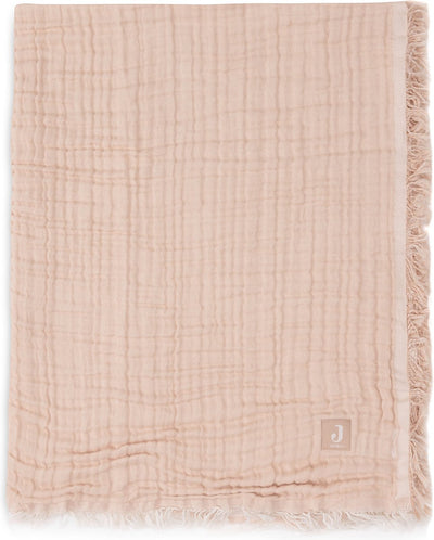 Coperta per bebè Jollein per lettino - 120x120 cm - frange - pietra di luna avorio - gots