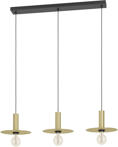 Lampada a sospensione Eglo escandell - e27 - 95 cm - oro - acciaio