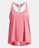Maglietta sportiva per ragazze Under Armour Tech Knockout Tank-Pnk - rosa agrodolce - bianco