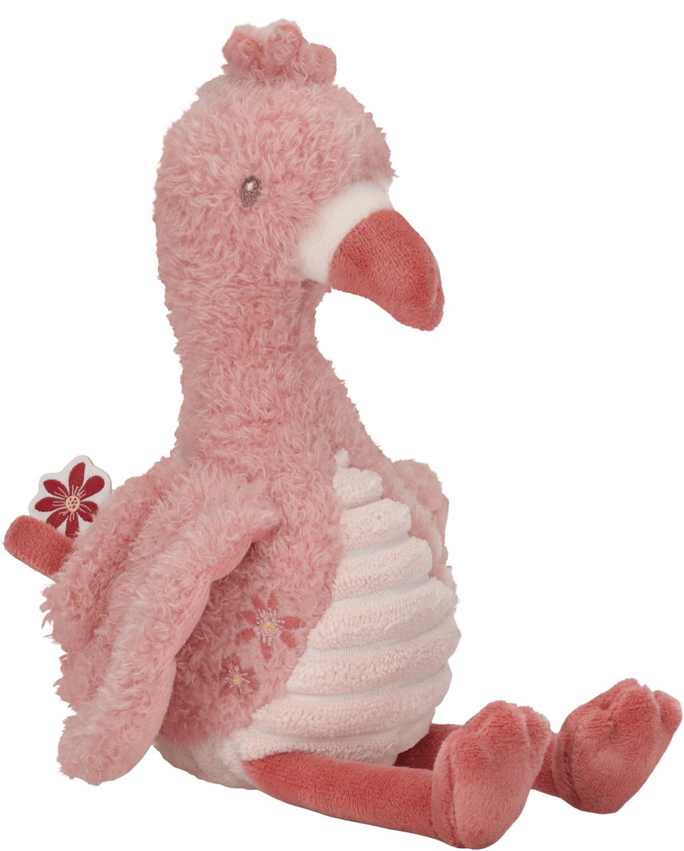 Flamenco de peluche Little Dutch Safari Friends - 17 cm