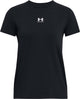Camiseta deportiva Under Armour UA Rival Core SS-BLK Mujer - Negro - Blanco