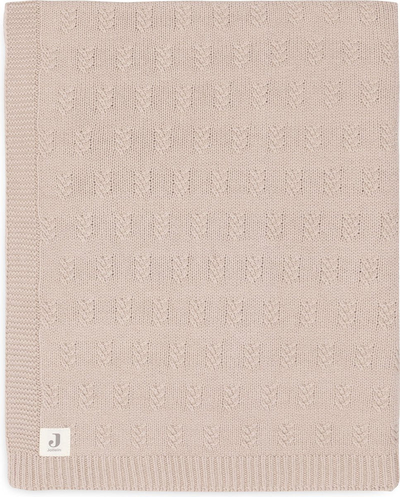 Jollein - coperta per lettino 100x150 cm - coperta per bebè - maglia a grana - rosa selvaggio