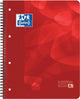 Oxford school projectbook -a4+ - ruit 5mm - 4 gaats - 120 pagina's - rood