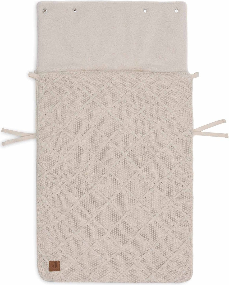 Jollein - baby voetenzak groep 0+ 3 5 punts - check knit oatmeal