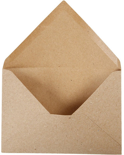 Busta riciclata Creative Company, misura busta 11,5x16 cm, 120 gr, naturale, 50 pezzi 1 scatola