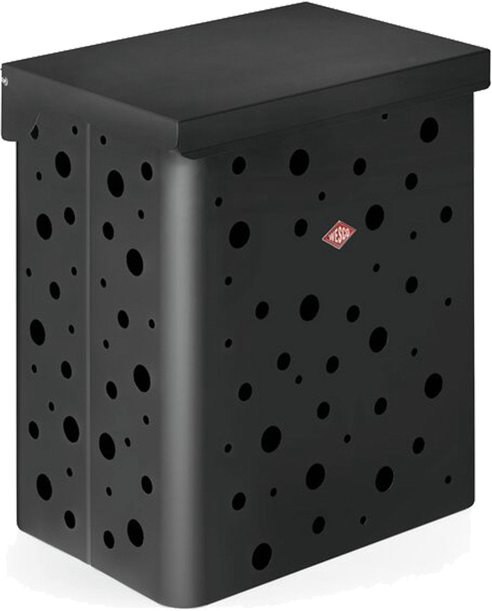 Wesco wasmand duo 1 met inzet | 64 liter | duo wasbox (2x32 liter) | metaal - mat grafiet | waskorf