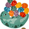 Gioco di bilanciamento in legno di piccoli piedi Dino, 14dlg.
