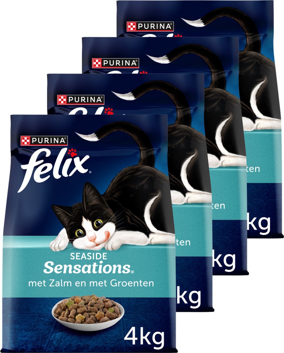 Felix seaside Sensations - comida seca para gatos - salmón y verduras - 4 x 4 kg