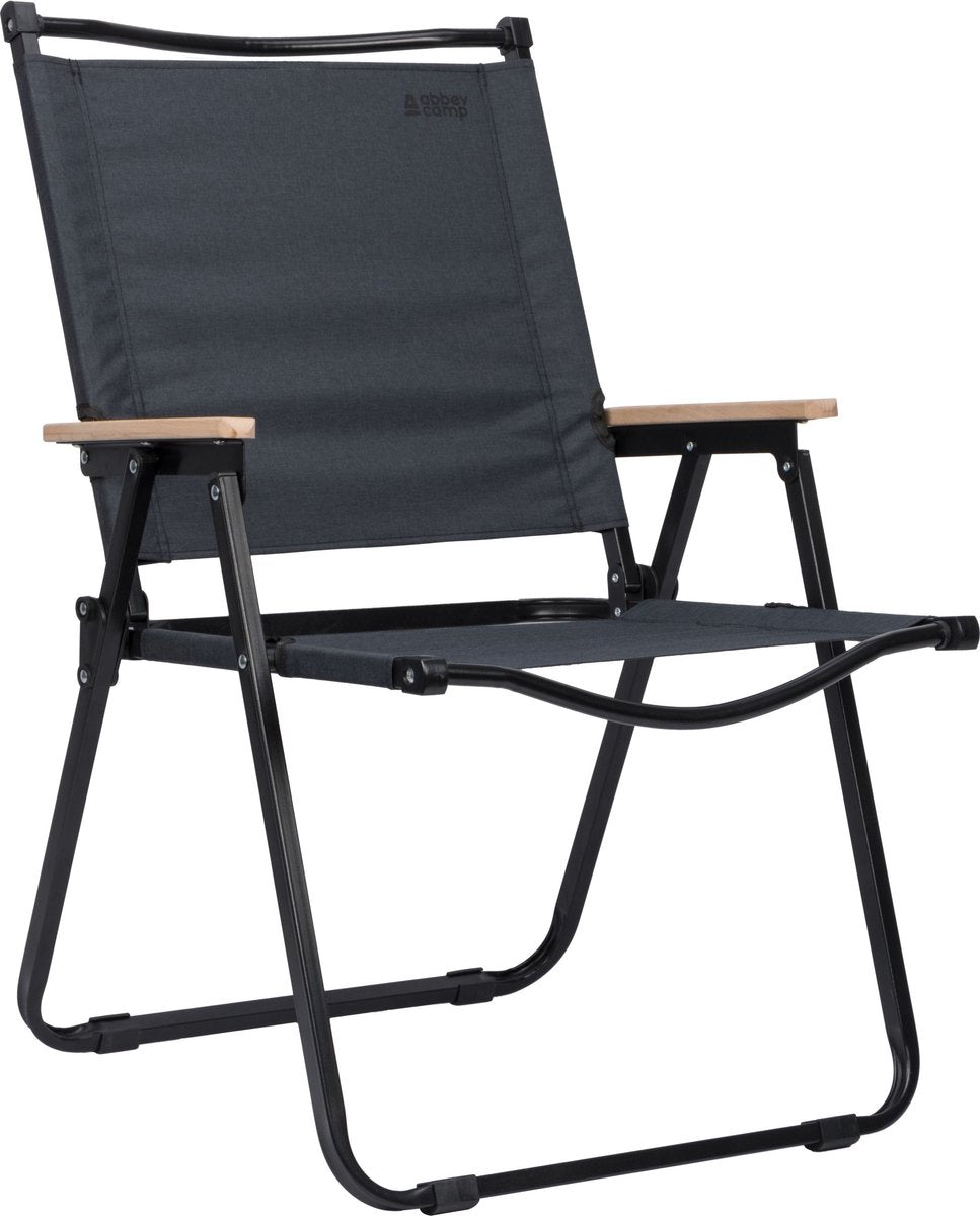 Abbey camp campingstoel opvouwbaar - 62 x 54 x 85 cm - grijs