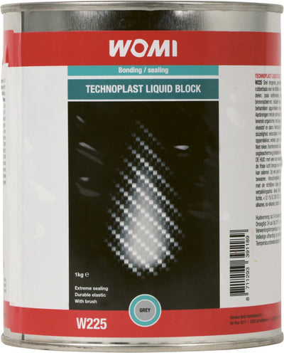 Blocco liquido Womi w225 technoplast – grigio – guarnizione in gomma nitrilica – resistente all'olio – applicazione a pennello
