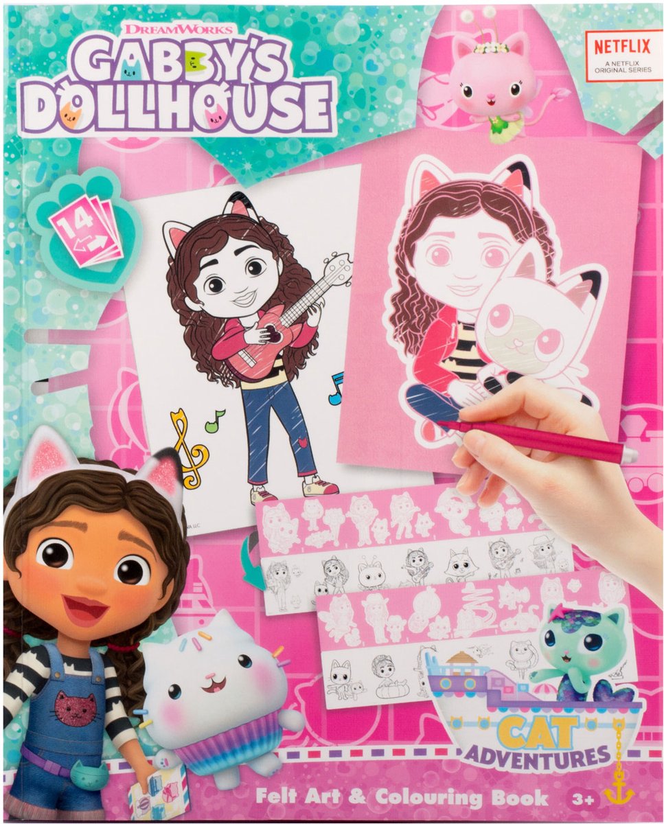 Canenenco Gabby's Dollhouse Feltkunst ColorBook
