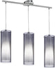 Eglo pinto nero hanglamp - 3 lichts - nikkel-mat - zwart-transparent, wit