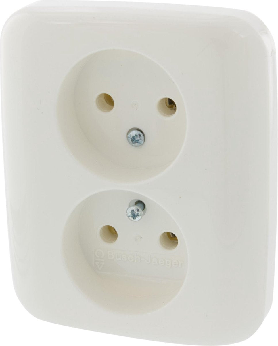 Toma empotrable réflex Busch-Jaeger - 2 vías - blanco polar