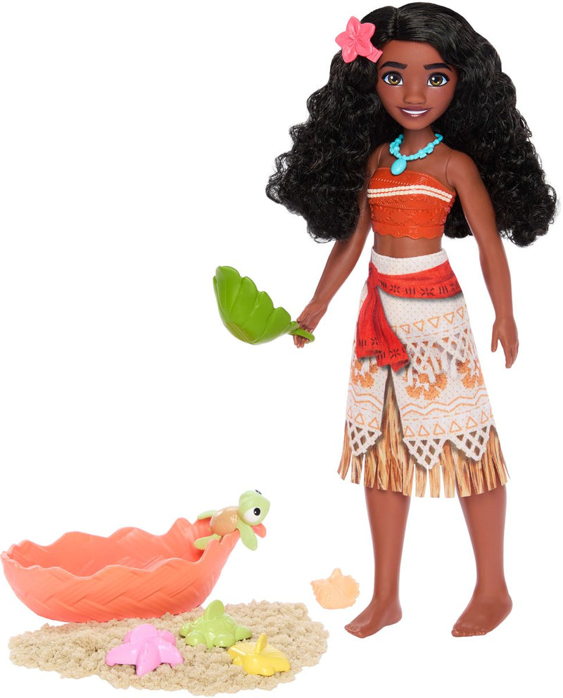 Mattel muñeca princesa disney moana con tortuga multicolor
