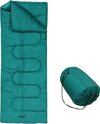 Silenzio. sacco a pelo da esterno outdoor hush - inclusa borsa per il trasporto con maniglia - tiretto con cerniera extra lungo - da 15 gradi - 190 x 72 cm