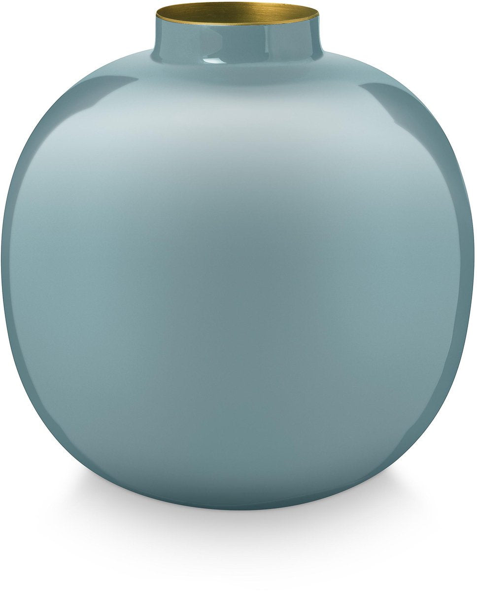 Pip studio - vaso - azzurro - metallo - 22x23cm