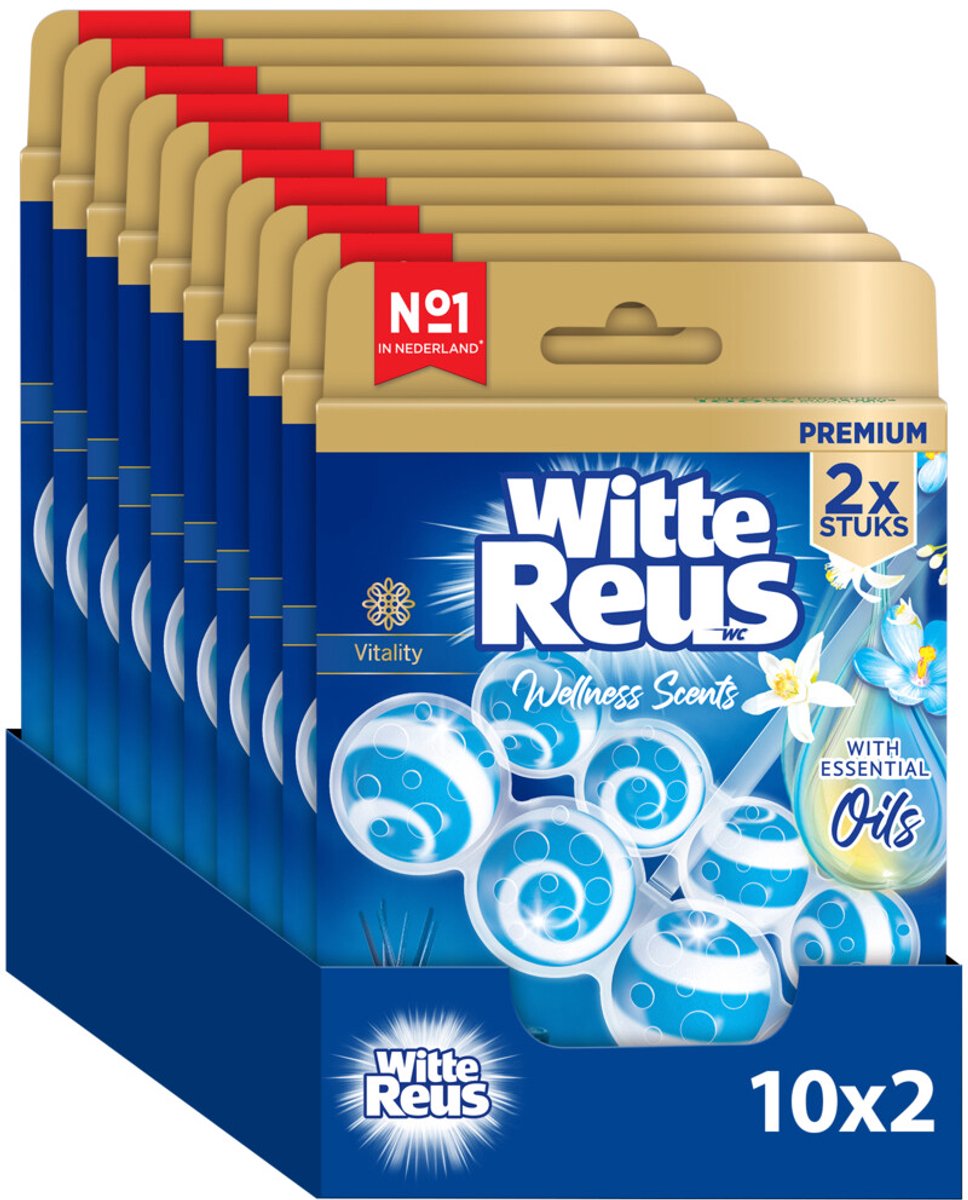 Witte reus benessere profumi vitalità blocco WC 100g - blocchi WC - confezione risparmio - 2x10 pezzi