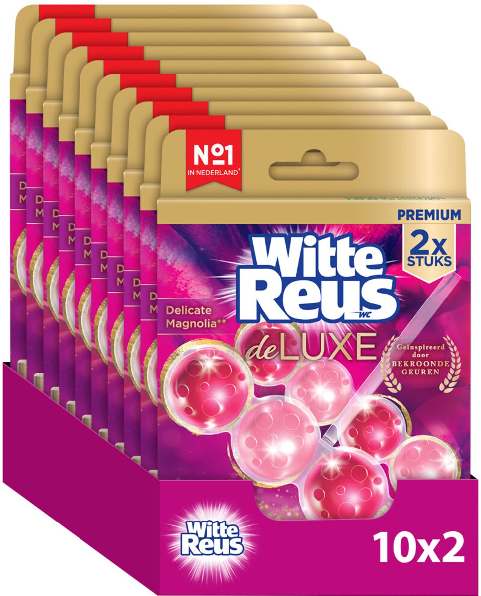 Blocco WC gigante bianco deluxe magnolia delicato 100 g - blocchi WC - confezione risparmio - 2x10 pezzi