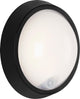 Briloner helsinki - buitenverlichting - led wandlamp - met bewegingssensor - 12w - ip44 - ø17 cm - zwart