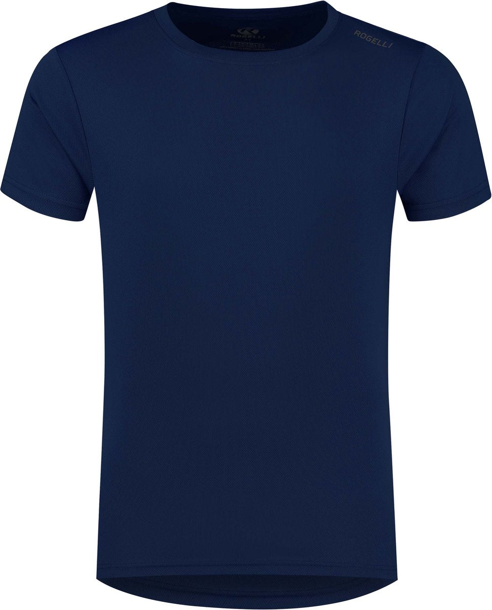 Maglia running promozionale Rogelli da uomo - maniche corte - blu scuro - s