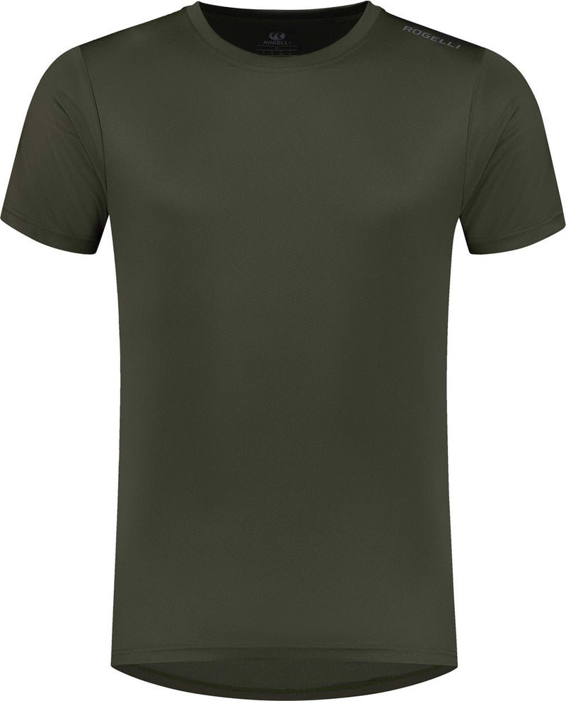 Rogelli promo hardloopshirt heren - korte mouwen - legergroen - l