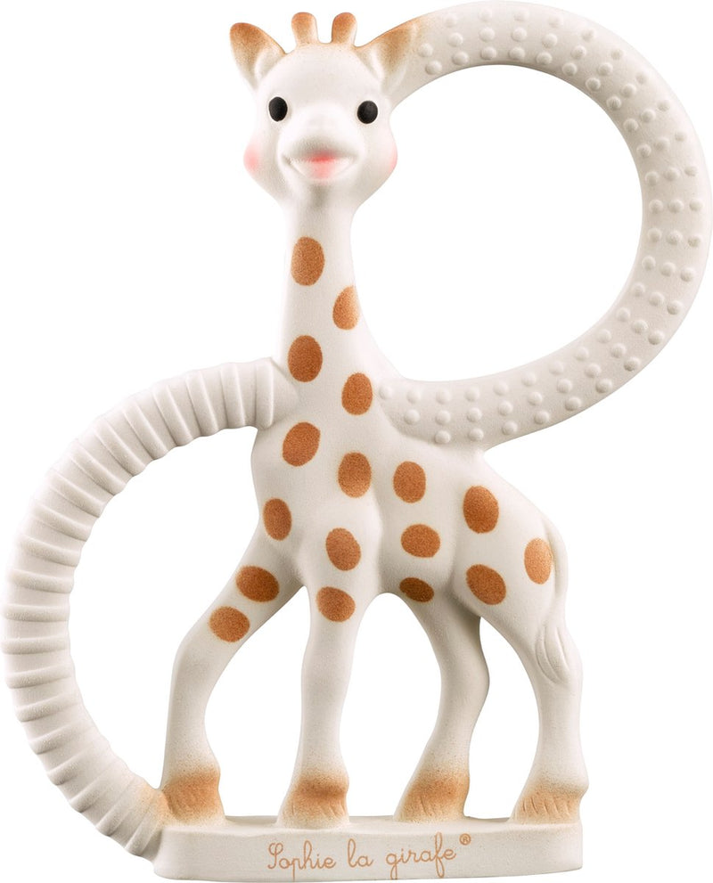 Mordedor suave Sophie la jirafa - juguete para bebé - regalo de maternidad - regalo de baby shower - caucho 100% natural - en caja de regalo blanca - a partir de 0 meses - marrón beige