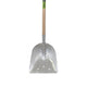Grain shovel with strip and stem