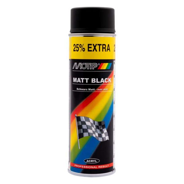 Spray lacquer Motip Mat Black (500ml)