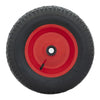 Rueda 16x4 400x8 con borde de acero rojo completo con eje