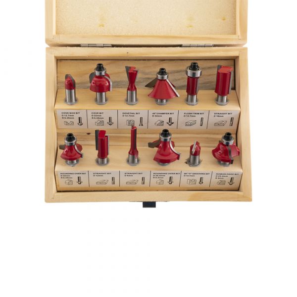 Caja de madera de 12 piezas de Freestet superior