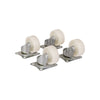 Trailergear trailergear 4 x zwenkwiel 32 mm. bianco