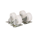 4 x zwenkwiel 50 mm. wit - afbeelding 1