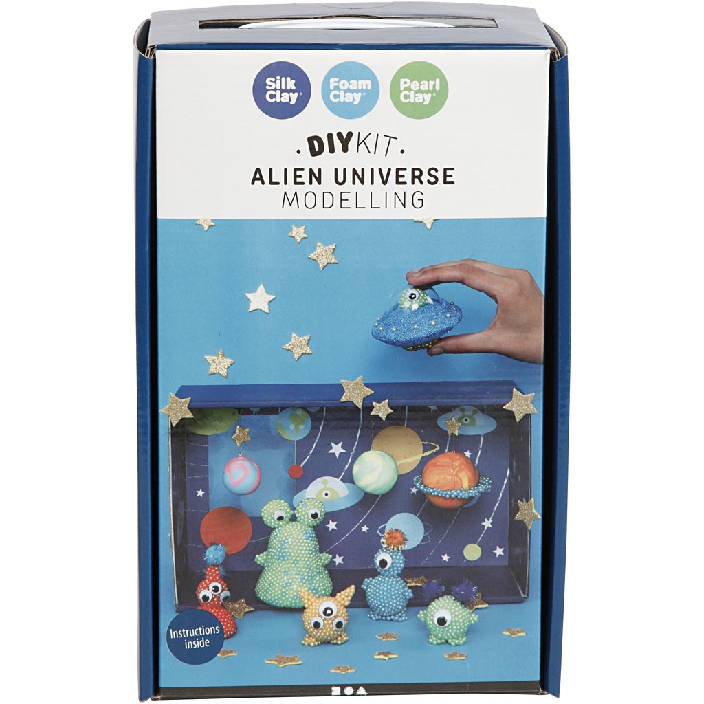 Pearl clay universe of space aliens, 1 set
