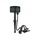 Vb extend dubbele tuincontactdoos op spie - 1.5 meter geaard snoer - zwart groen - afbeelding 1