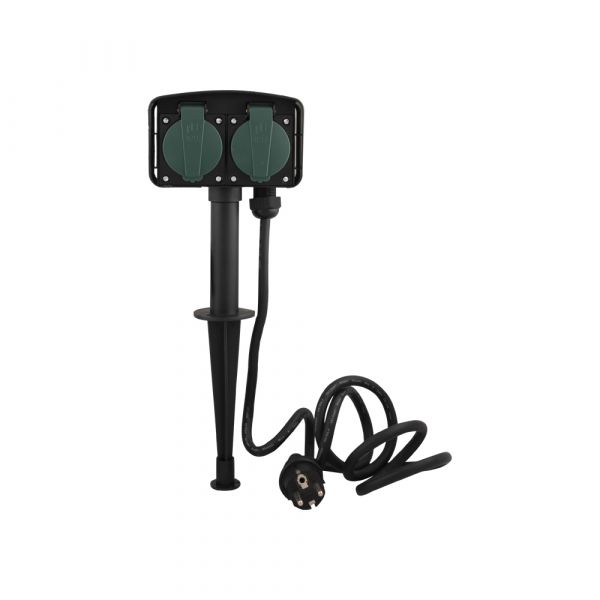 Socket da giardino AC con spiedini, 1,5 m.