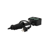 Vb extend dubbele tuincontactdoos op spie - 1.5 meter geaard snoer - zwart groen - afbeelding 2