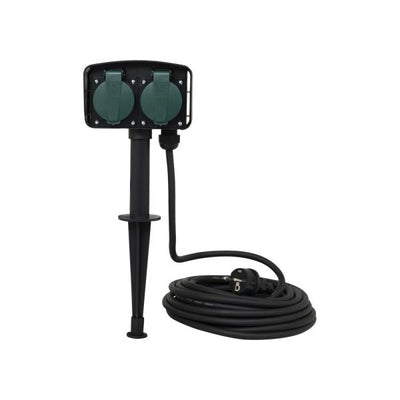 Socket da giardino AC con spiedini, 10 m.
