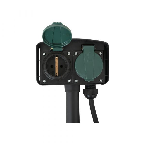Socket da giardino AC con spiedini, 10 m.