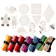 Creativ company group set figures with embroidery thread, size 8-17 cm, various colors, 1 set