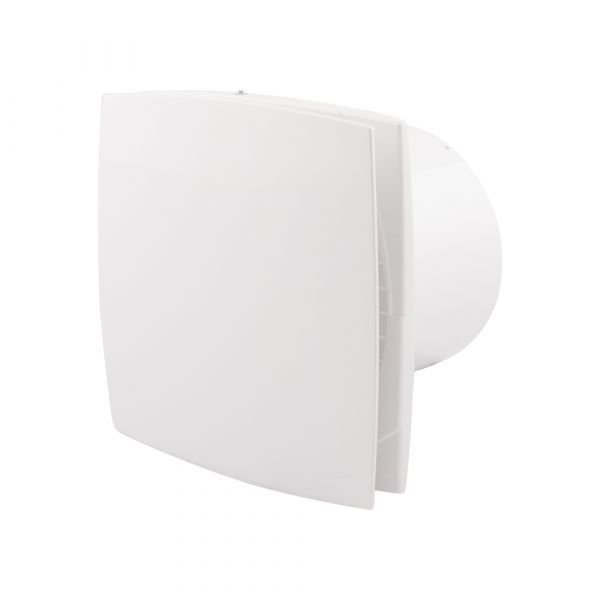 Ventilador de 125 mm en silencio con temporizador. Sensor de humedad blanco