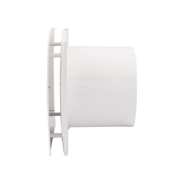 Ventilador de 125 mm en silencio con temporizador. Sensor de humedad blanco