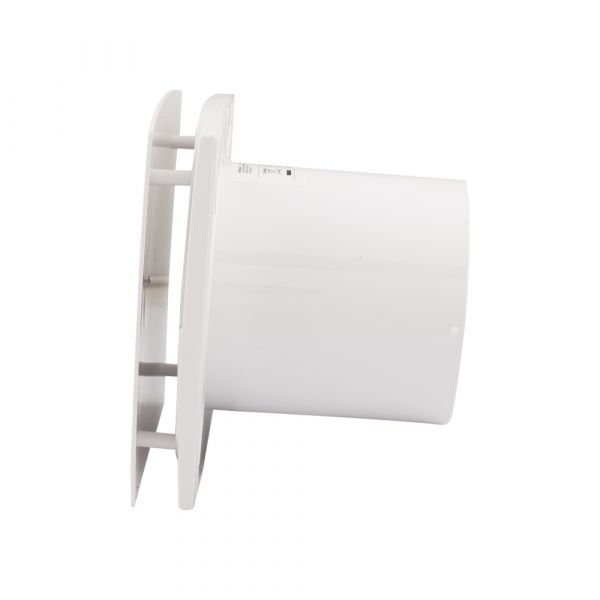 Ventilatore da 100 mm silenzioso con timer. Sensore di umidità bianco
