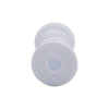Maneggiare rotondo, bianco (set di 2)