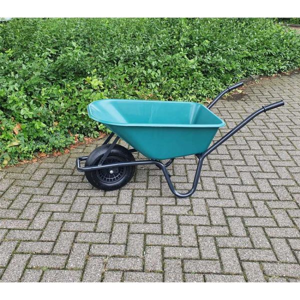 Contenitore verde di plastica in plastica di carriola 85 litri HQ.