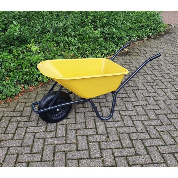 Contenitore giallo in plastica di carriola 85 litri HQ.
