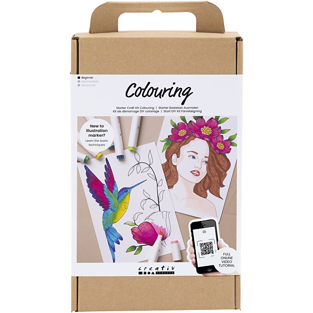 Creativ Company Starter Hobby Set para colorear y dibujar, 1 caja