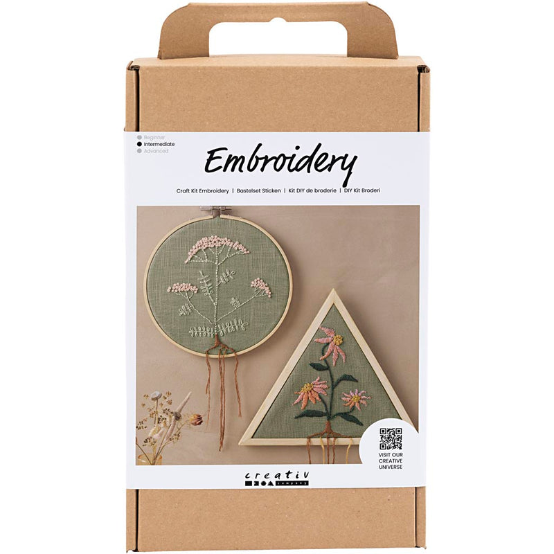 Creativ Company Hobbyset bordado polvoriento marco de bordado verde